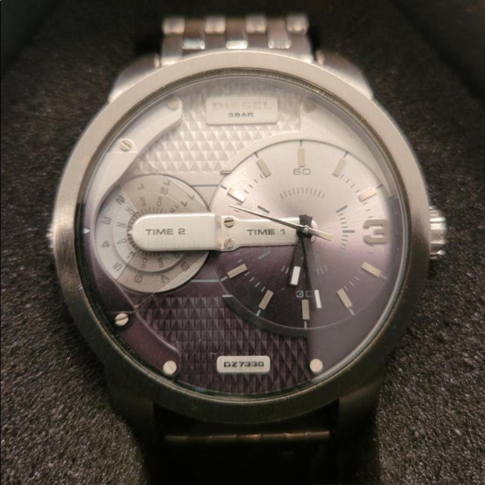 Men’s Diesel Watch half black/half chrome